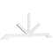 Ekena Millwork Vanguard Architectural Grade PVC Gable Bracket, 108"W x 36"H x 2"D x 4"F, 8/12 Pitch GBP108X36X0204VAN00 - alternate 1